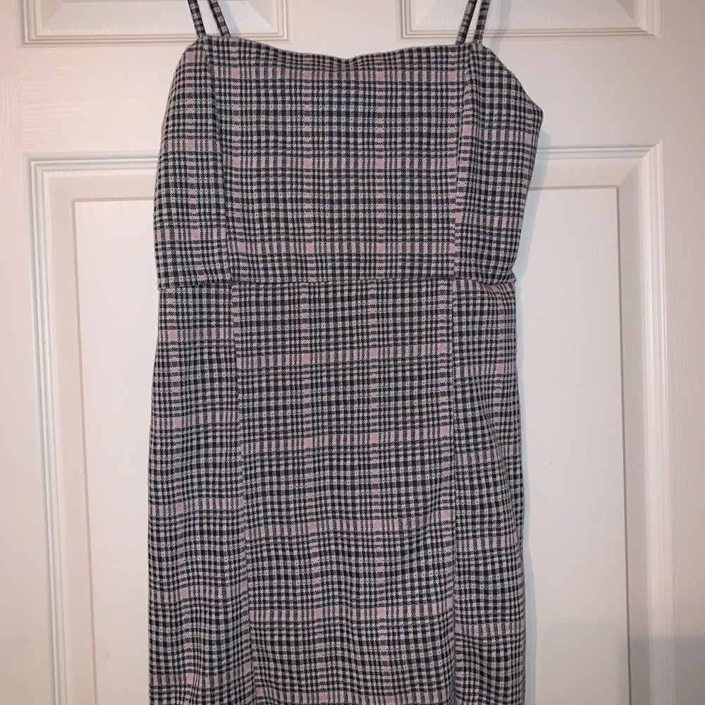 Bershka Plaid Mini Dress